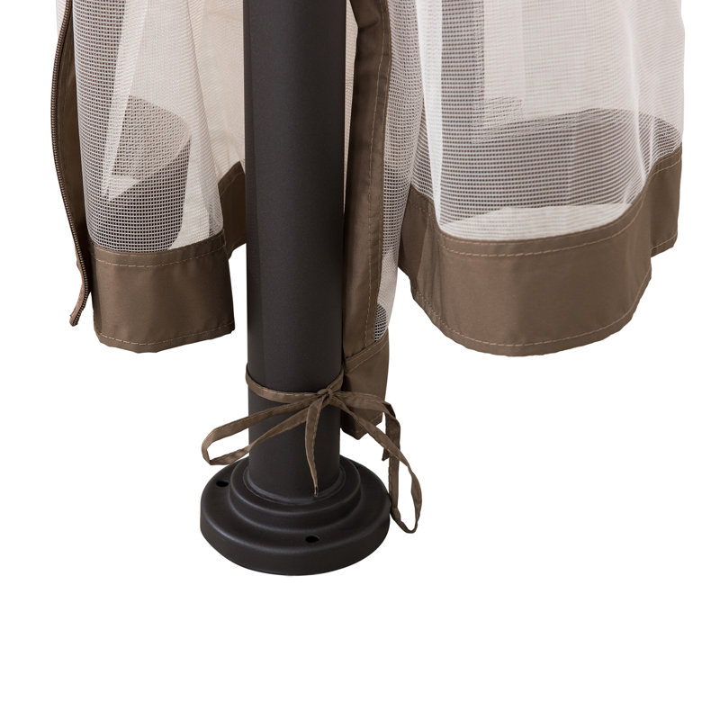 Beige Polyester Mosquito Netting for 9.5x9.5 ft Gazebo