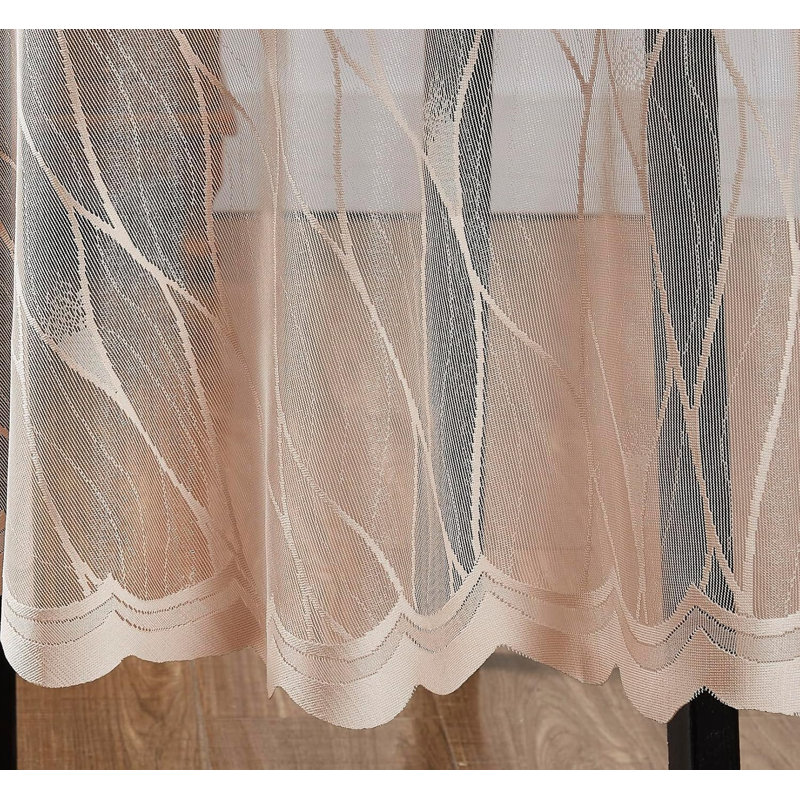 Lace Modern Rectangle Tablecloth With Geometric Design in 3 Sizes, Gold, 104" Rectangle