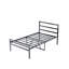 Structure de lit plateforme simple en métal avec tête de lit - Fabrication en métal robuste, aucun sommier nécessaire, design minimaliste moderne pour la chambre à coucher-674463130