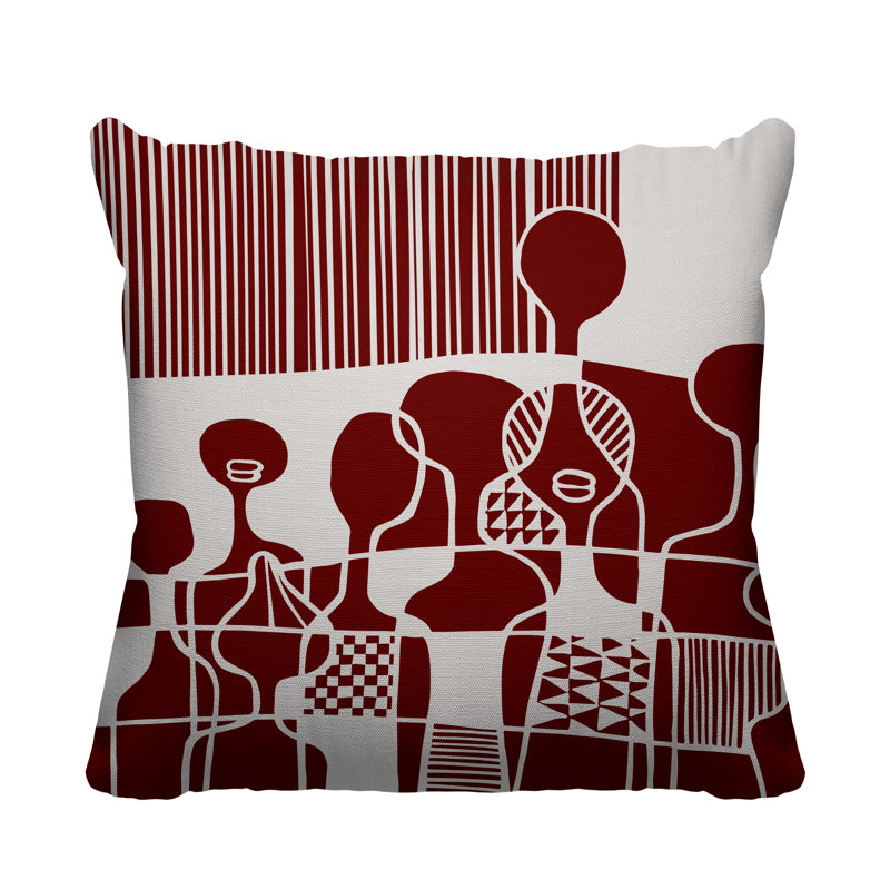 Housse de coussin et insert Ori Oudtoor, L 17 po x H 17 po, Rouge