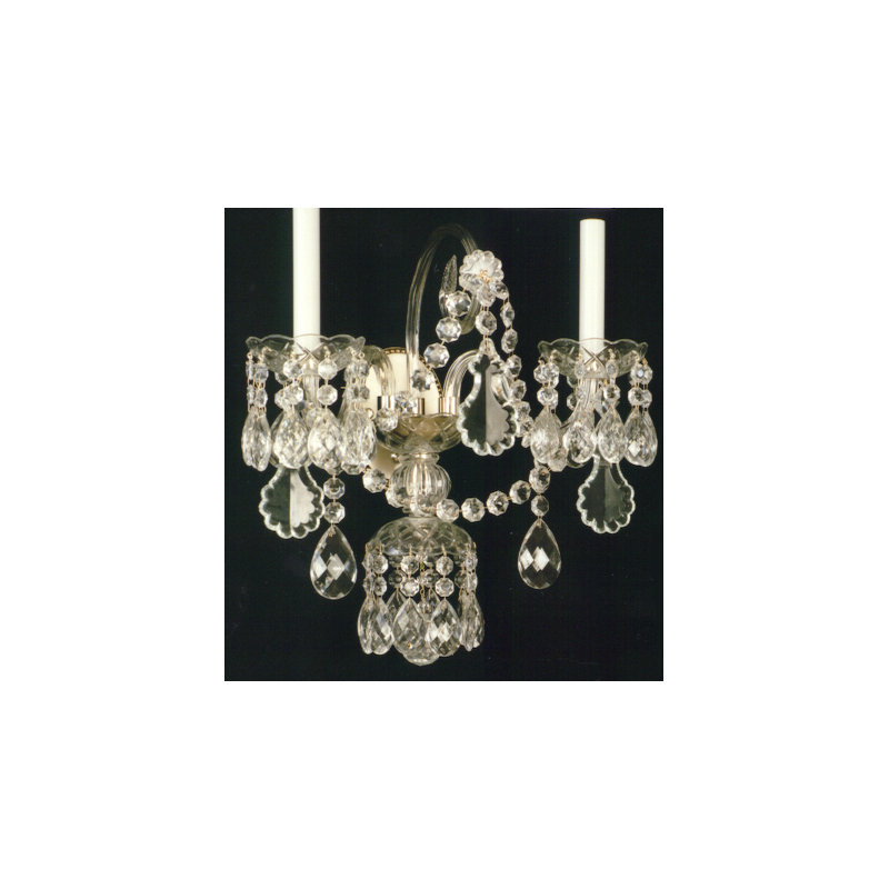 Covert Crystal Glass Candle Wall Light
