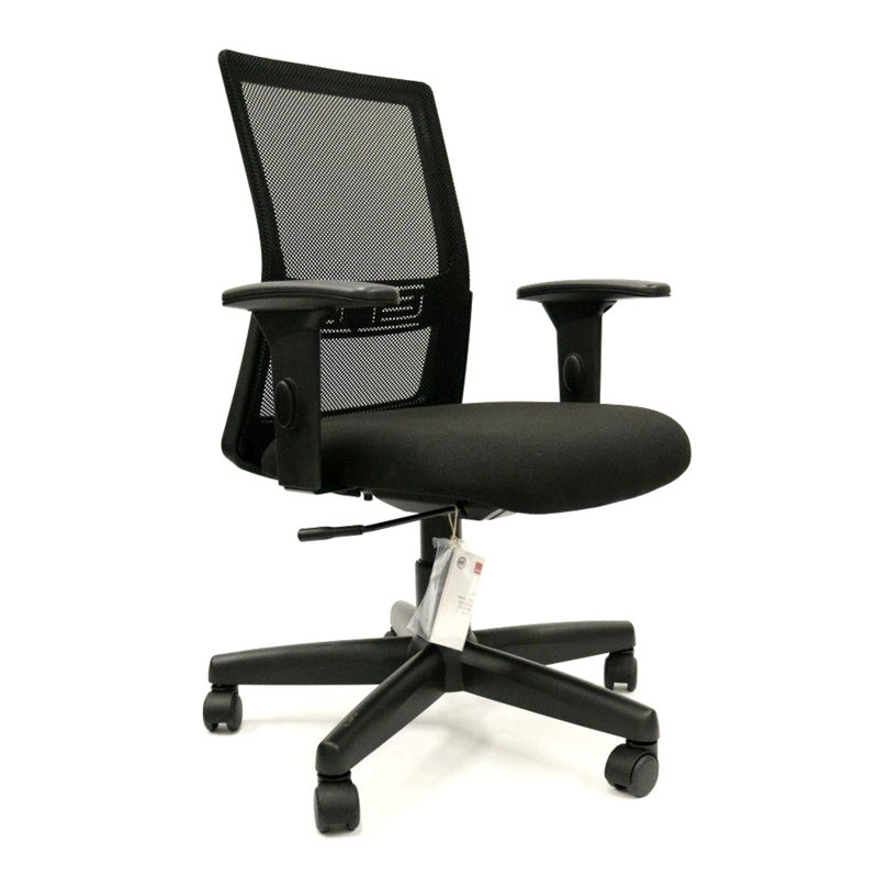 ErgoFlex 40'' High-Back Black Mesh Task Chair with Adjustable Arms