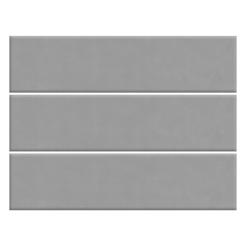 Ombre 3" x 12" Matte Ceramic Singular Tile Wall Tile, Silver Gray