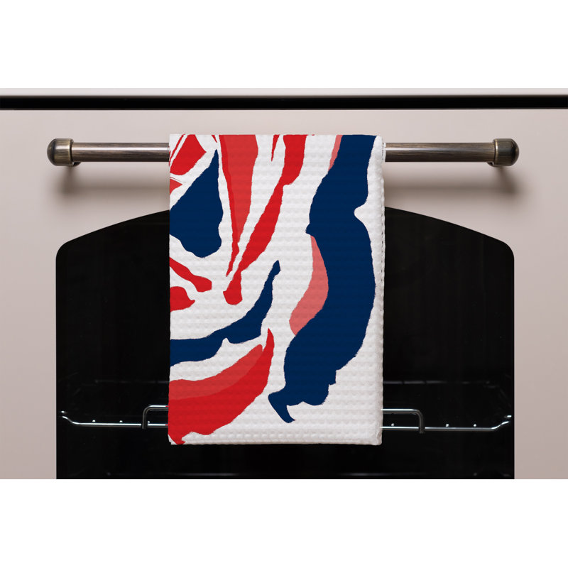 Cotton Floral Waffle Tea Towel Kitchen Towel