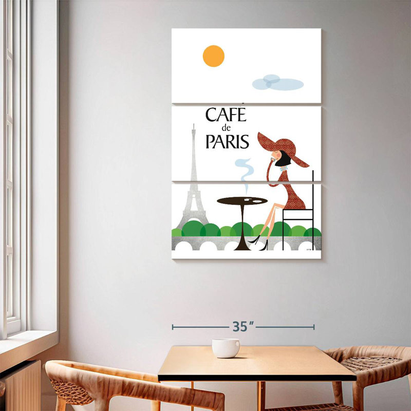 Cafe De Paris, 65" H x 42" W
