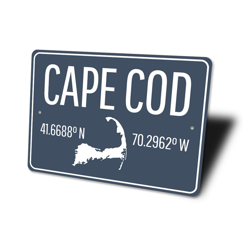 Enseigne en aluminium Cape Cod, H 12 po x l 18 po x P 0,06 po