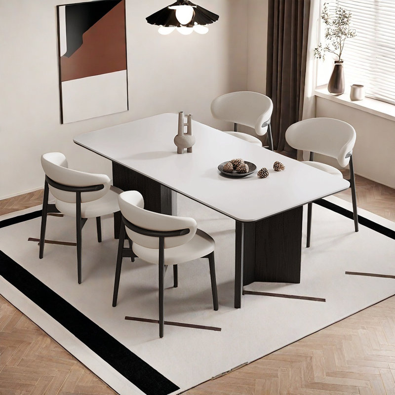 Table et chaises luxueuses Wabi-sabi, H 29,5 po x L 70,8 po x l 35,4 po