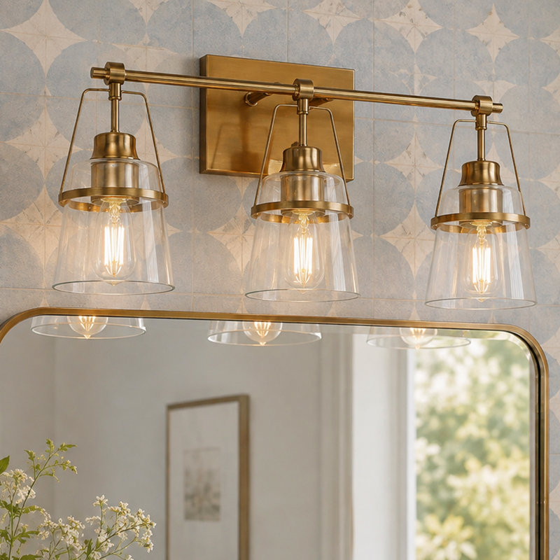 21.2" W 3-Light Dimmable Iron Vanity Light 