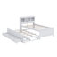 Base de lit plateforme avec port USB, tête de lit, lit gigogne et tiroirs sous le lit-129067514
