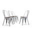 Chaise d'appoint empilable en métal H 33,5 po Linzy-29996407