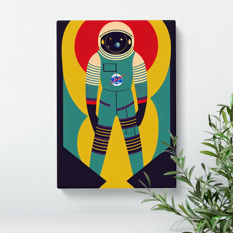 Astronaut Pop Art No.2 - Wrapped Canvas, 60cm H x 40cm W x 3cm D