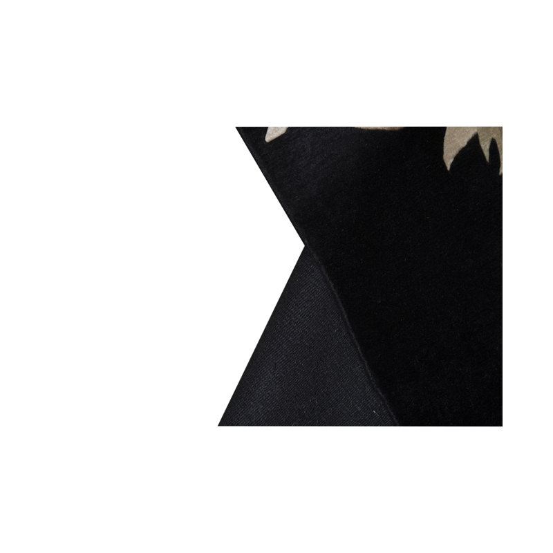 Hand-Knotted High-Quality Black Area Rug