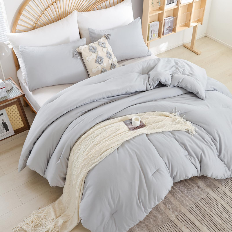 Lightweight & Cozy Boho Comforter Set, 3 Pieces All-Purpose Ultra Soft Microfiber Bedding Set for Home Bedroom Decor