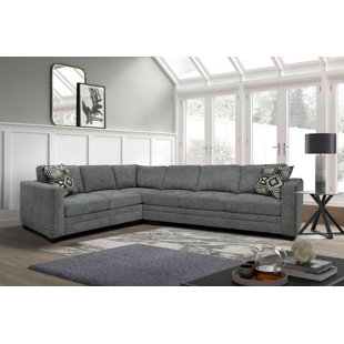 Upholstered Reclining L-Shaped Sectional Symmetrical