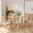 Caitlyn Soild Wood Round Dining Table with Four Leg-277632222-277632220