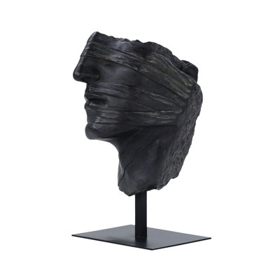 Countenance Sculpture On Iron Base