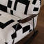 Chaise berçante classique à carreaux noir et blanc classique