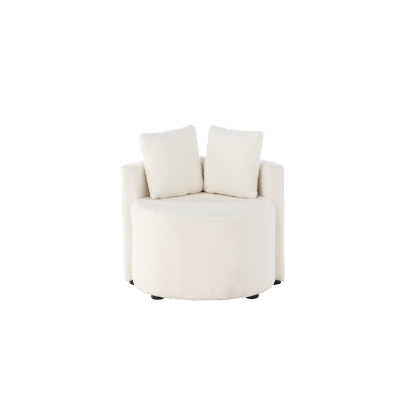 Prisco Upholstered Armchair, White