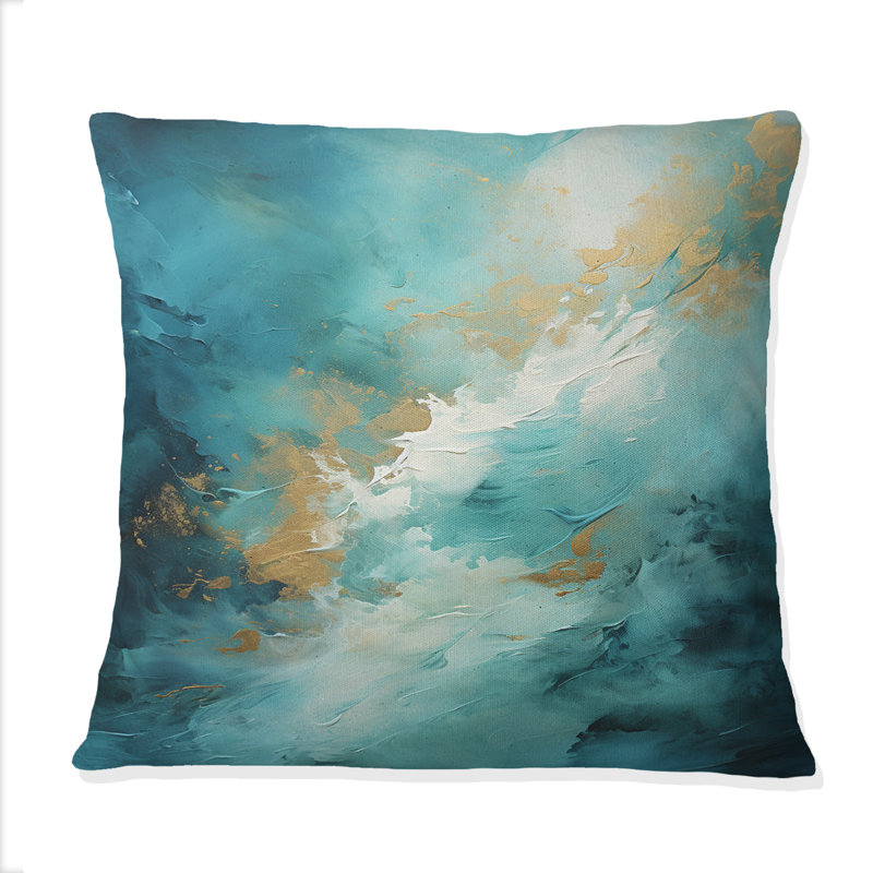Coussin Turquoise Tranquility II - Abstract Landscape