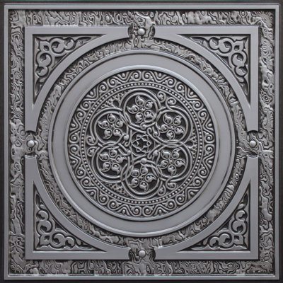 Carreau de plafond en PVC argenté 2 pi x 2 pi Falkirk Perth