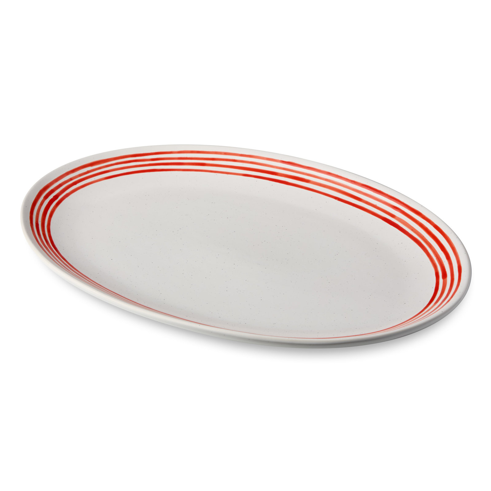 Dockside Red Oval Platter – 16 x 12 – Stylish Stoneware Serving Plate for Elegant Dinners & Gatherings. Ideal for presenting seafood, roast meats, appetizers, or baked goods.