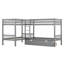 Lit superposé simple en L en bois massif avec tiroirs et échelle, lit superposé d'angle en bois pour enfants, adolescents, adultes-1523199788