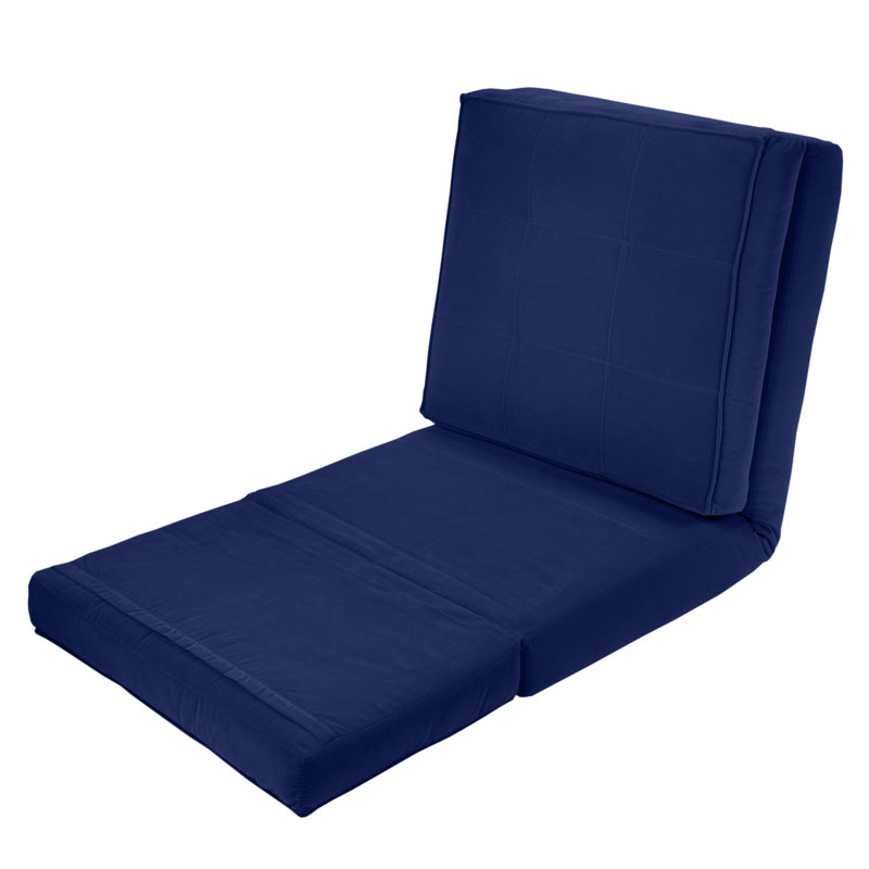 Convertible Flip Lounge Chair, Blue Polyester 