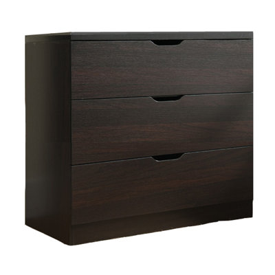 Armoire de rangement moderne à trois tiroirs avec tiroirs en métal
