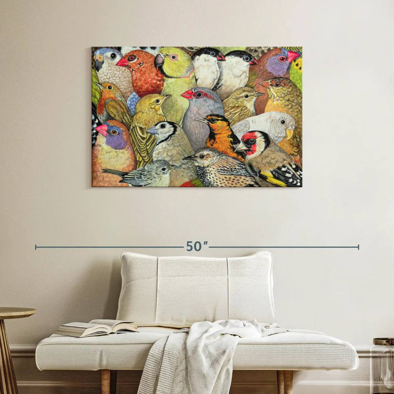 Patchwork Birds, 26" H x 39" W