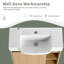 Meuble-lavabo mural 24 po avec lavabo en céramique blanche et porte à fermeture en douceur-969758258