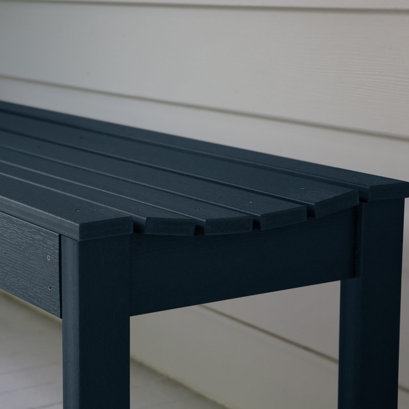 Arbnora Recycled Plastic Picnic Bench, 17.3" H x 56.8" W x 15.8" D, Federal Blue