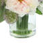 Peonies with Hydrangeas and Thistle in Glass Vase