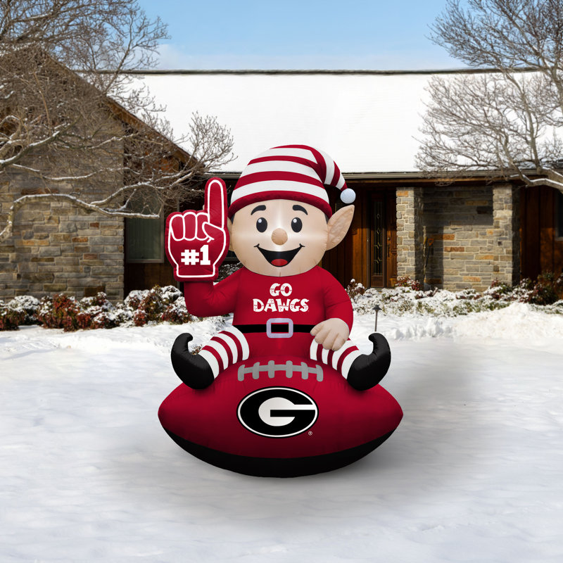 Elfe gonflable de football américain NCAA Georgia Bulldogs | 1,20 m, NCAA Georgia Bulldogs