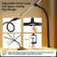Lampe de bureau à DEL avec pince, lampe architecte soucieuse des yeux, lampe de bureau pour écran d'ordinateur à double tête, lumière de col de cygne flexible et réglable avec 4 modes de couleur et 5 niveaux de luminosité