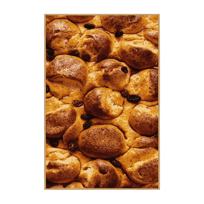  Tapis lavable avec pouding et desserts, Rectangulaire 2 pi x 3 pi