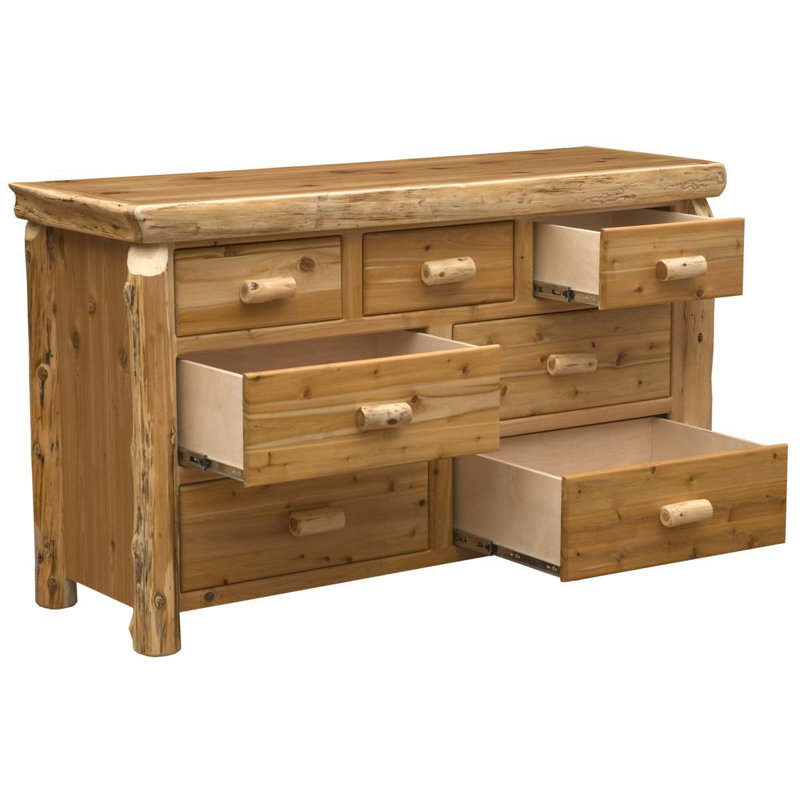  Commode 7 tiroirs Cedar Log, Weathered, Premium Line