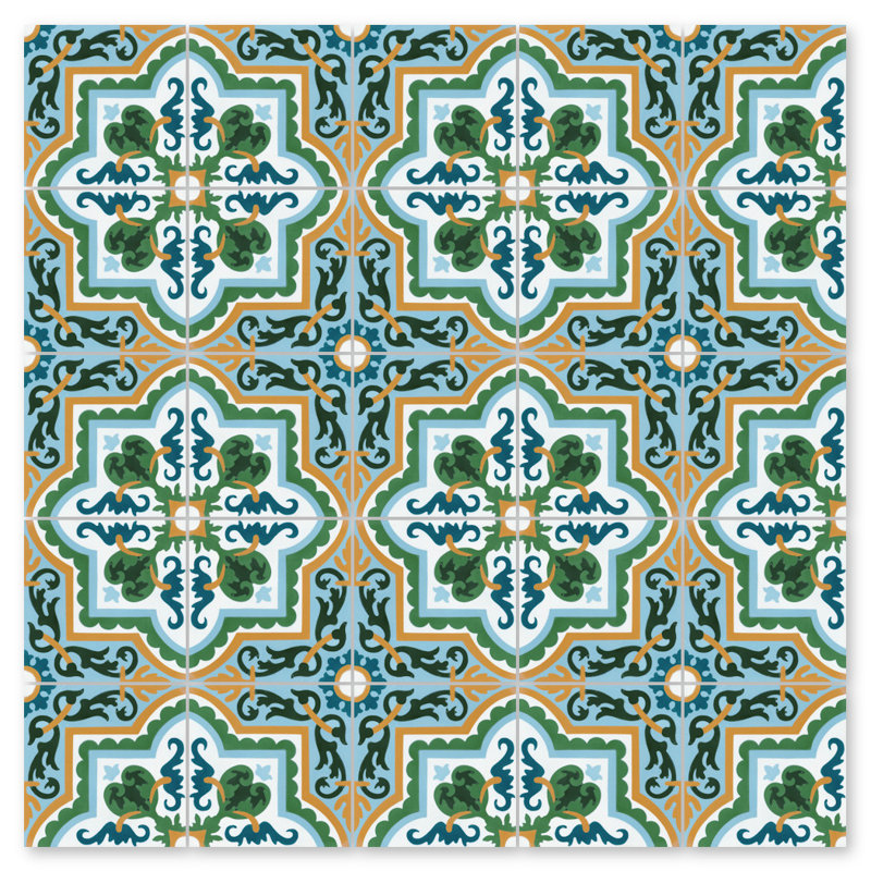 8" x 8" Cement Patterned Wall & Floor Tile
