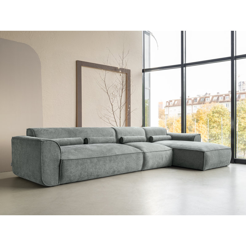 Flex Felix 6 Seater Corner Sofa , Olive, Right Hand Facing