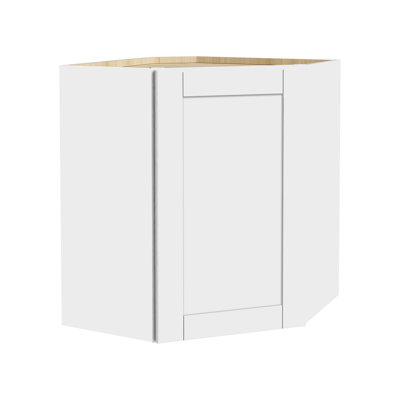 Gallery Now Sherwood 24" Wide Corner Wall Cabinet, All-Plywood Construction, Ready to Assemble, Soft-Close