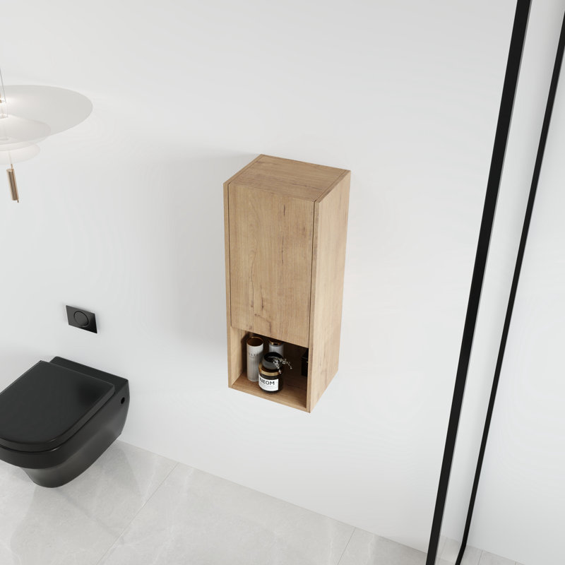  Armoire de salle de bain murale Cranor avec rangement ouvert et fermé, H 29,55 po x l 12 po x P 9,86 po