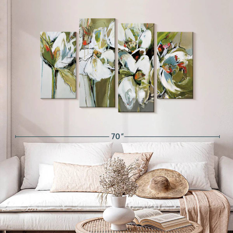 Avery Abstract Spring Blooms, 32" H x 52" W