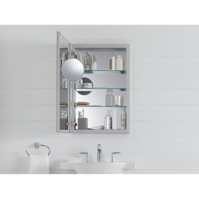 Verdera Recessed or Surface Mount Medicine Cabinet with 3 Adjustable Shelves, 30" H x 20" W x 4.75" D
