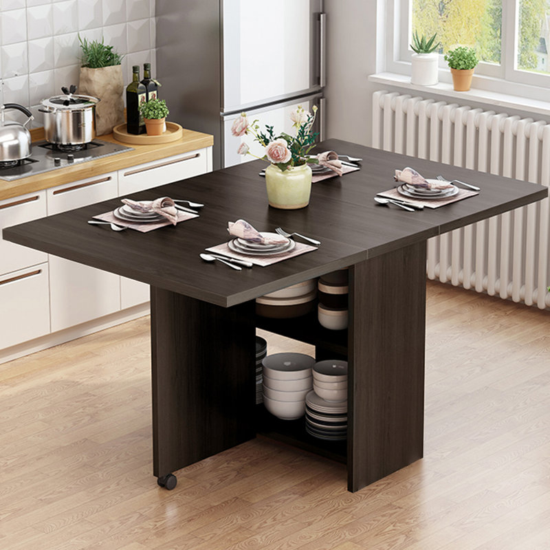 Mullett Extendable Dining Table, Black Walnut