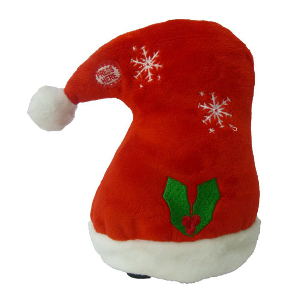 BZB Goods Singing Walking Christmas Hat Musical Plush Toy with Motion  Wayfair