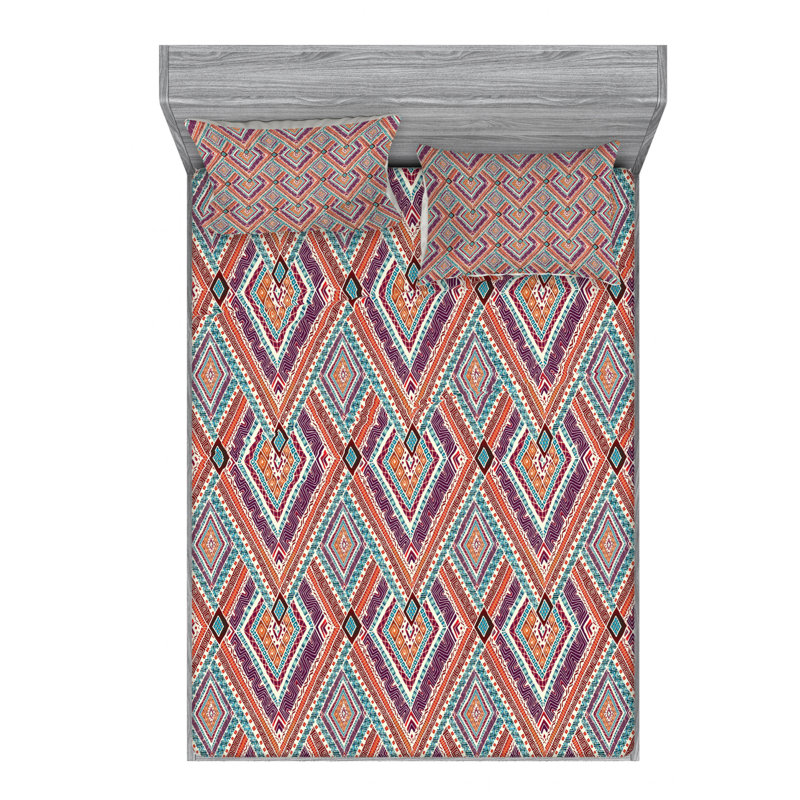 Microfiber Geometric Sheet Set
