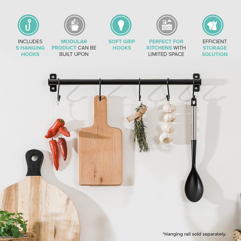 Woodside Organiser Hooks, Black
