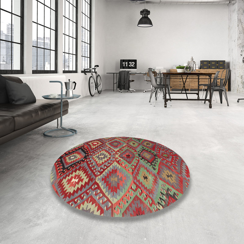 Southwestern Indoor Rug, Round 4'
