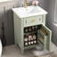 Meuble-lavabo de 20 po avec lavabo, pieds en bois véritable, métal doré et conception moderne pour les petites salles d'eau