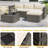 5-Piece All-Weather Wicker Patio Conversation Set With Beige Cushions And Glass Table-1217858349
