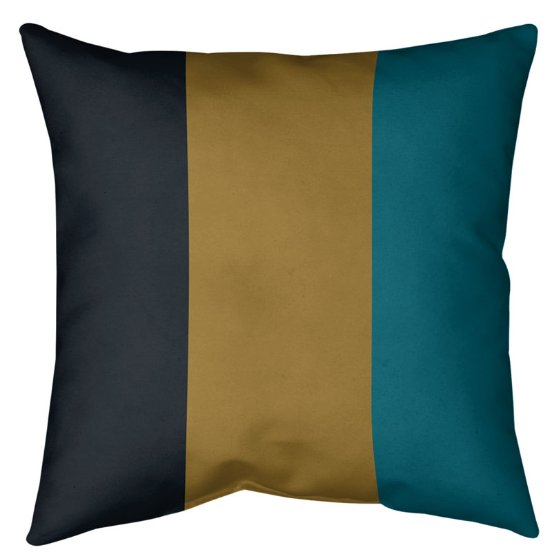 Coussin décoratif d'intérieur/d'extérieur, 18 po x 18 po, Doré